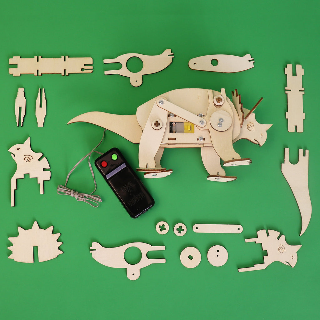 Dinosaur Robot Triceratops DIY Kit, Educational STEM Toy