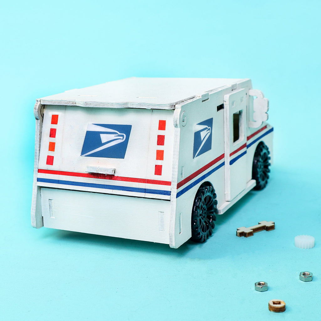 Delivery Truck STEM Kit – Build, Paint & Power a Moving Mail Truck
