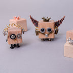 DIY Timberbot Kit – Build 2 Wooden Robots, Make Keychains & Necklaces