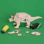 Dinosaur Robot Triceratops DIY Kit, Educational STEM Toy