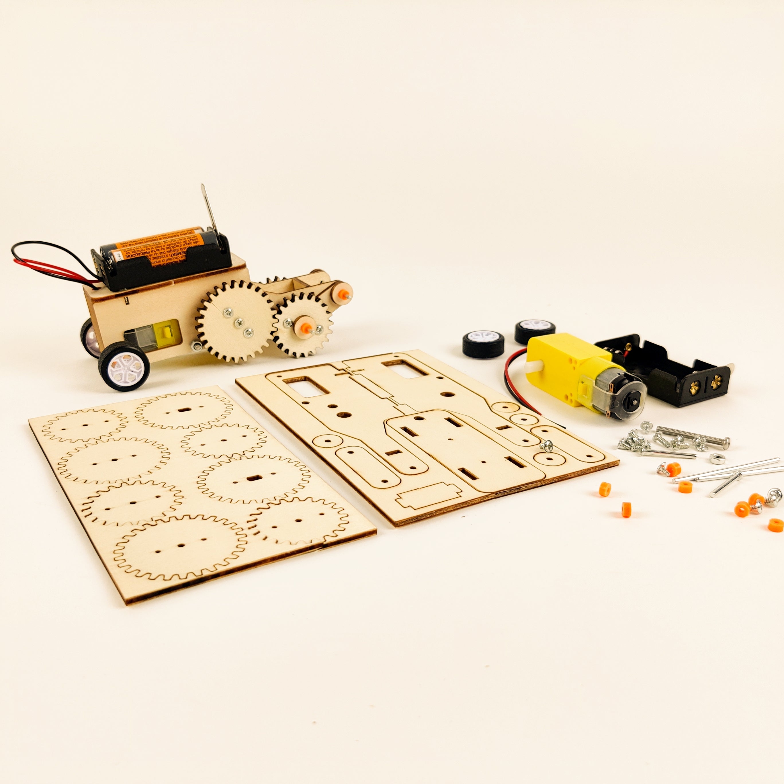 Gear Car DIY Kit, Educational STEM Toy