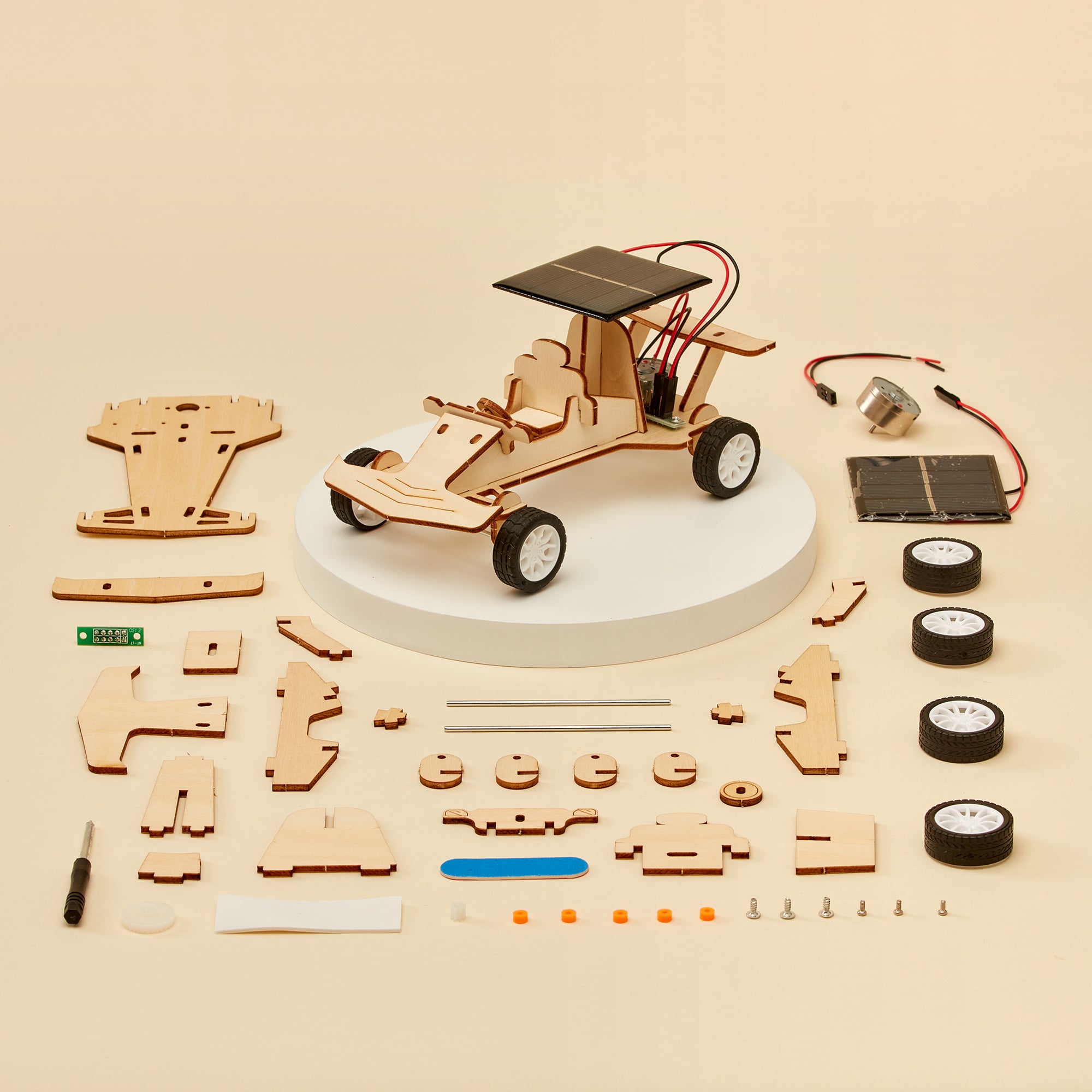Solar Race Car DIY Kit, Educational STEM Toy
