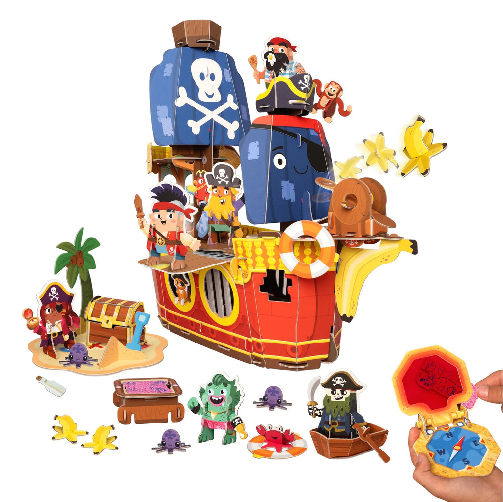 Banana-Rama Pirate Ship: Plucky Pirates Buildable Playset