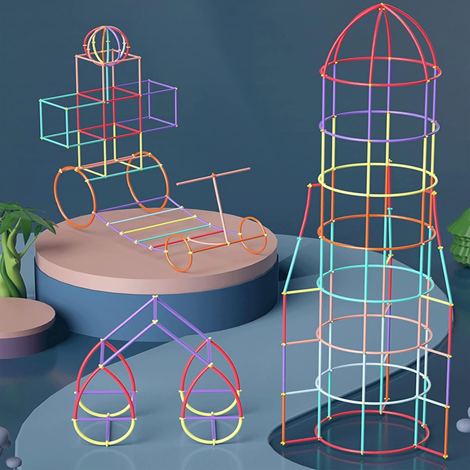 4D Straw Constructor STEM Building Toys